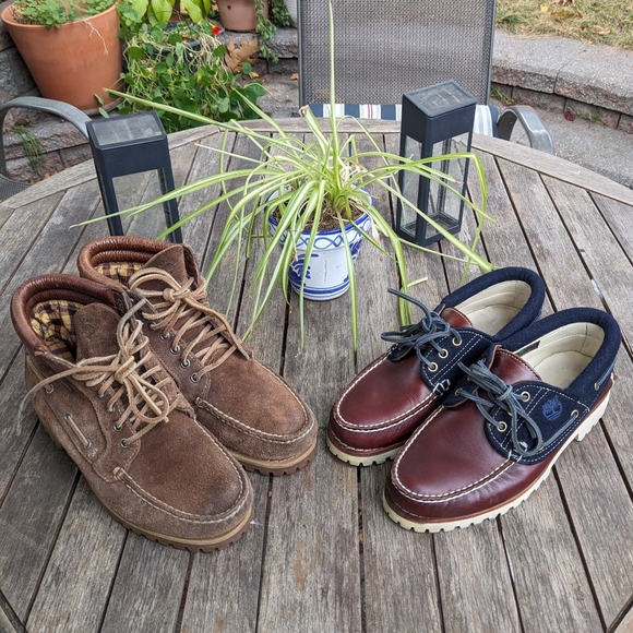 Vintage Timberland Moccasin Suede Boots mens 8.5 - Picture 11 of 14